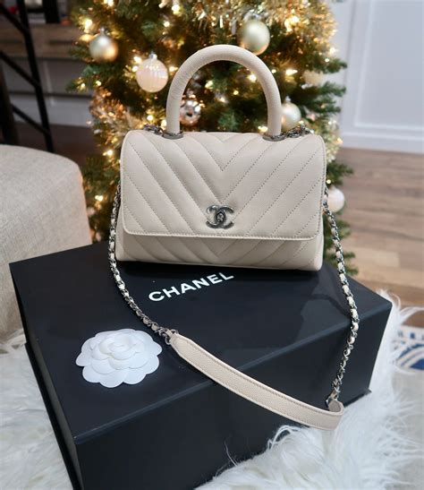 chanel small bag with handle|chanel bag with top handle.